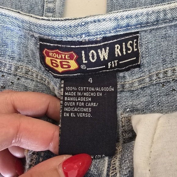NWT Y2K Vintage Route 66 Low Rise Boot Cut Studded Womens Jeans Size 4. - Picture 7 of 11